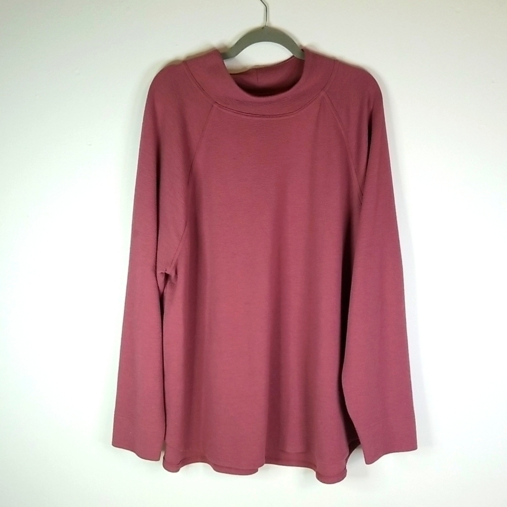 Ava & Viv Mock Turtleneck 2X Pink Purple